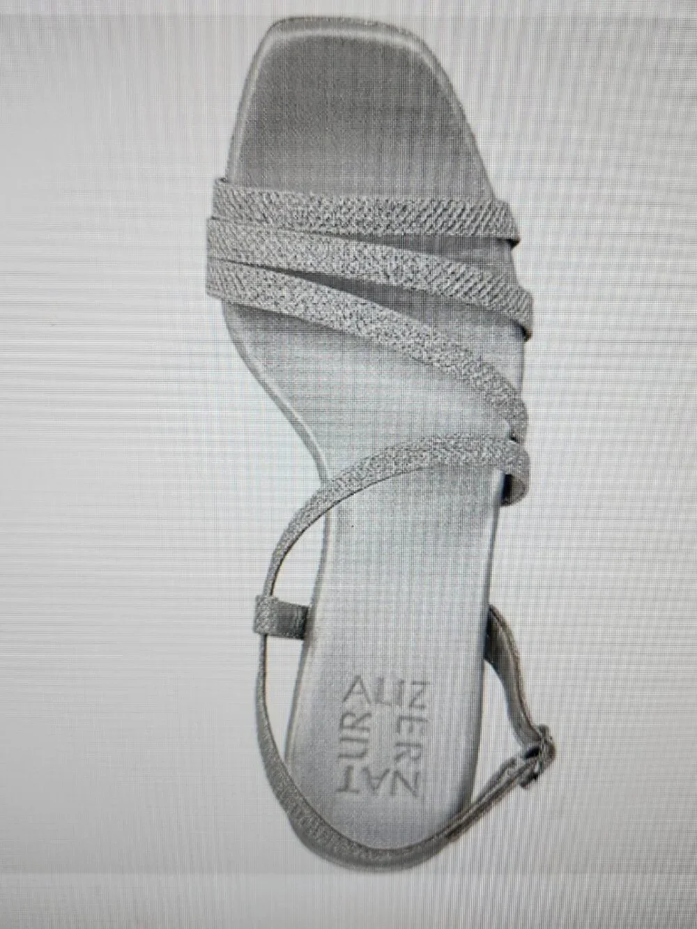 Naturalizer "Galaxy" Silver Sparkle Heeled Sandals. NIB. Size 10 Wide - Picture 4 of 14